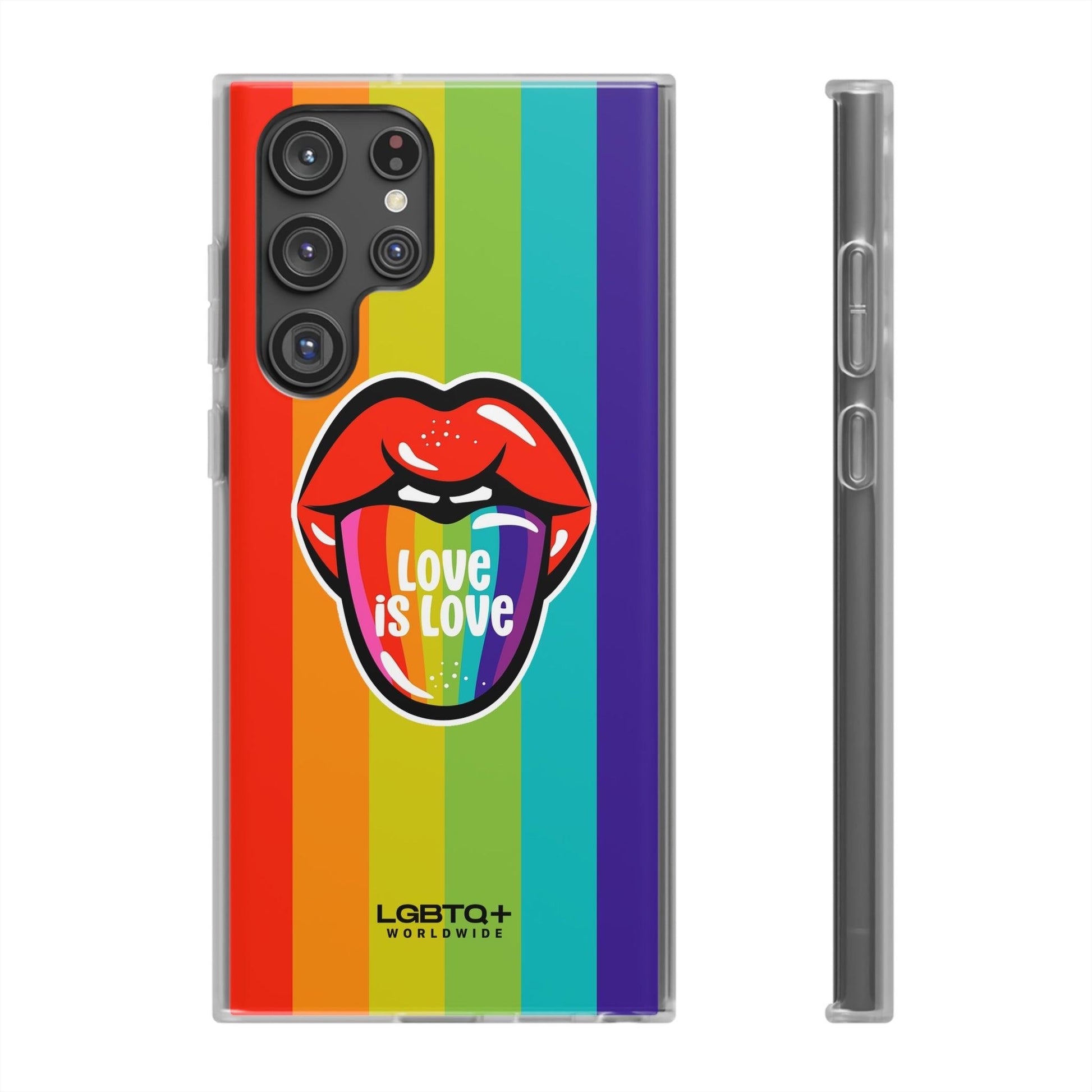 LGBTQWorldwide - ,,LIEBES ZUNGE" Flexible Handyhülle Accessories, Case, iPhone, iPhone Cases, Phone accessory, Phone Cases, Samsung Cases, silikon, Valentine's Day promotion lgbtq Bekleidung Accessoires unisex Zubehör