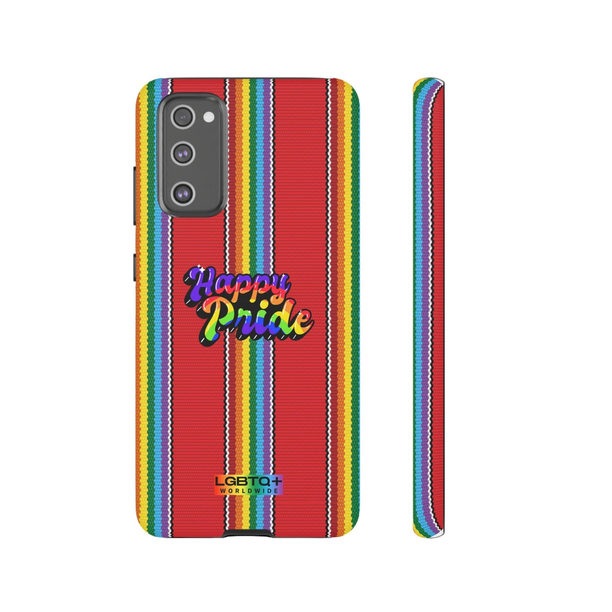 LGBTQWorldwide - ,,HAPPY PRIDE" Doppelgehäuse Handyhülle Accessories, Glossy, iPhone Cases, Matte, Phone accessory, Phone Cases, Samsung Cases, Thermo, Valentine's Day Picks lgbtq Bekleidung Accessoires unisex Zubehör