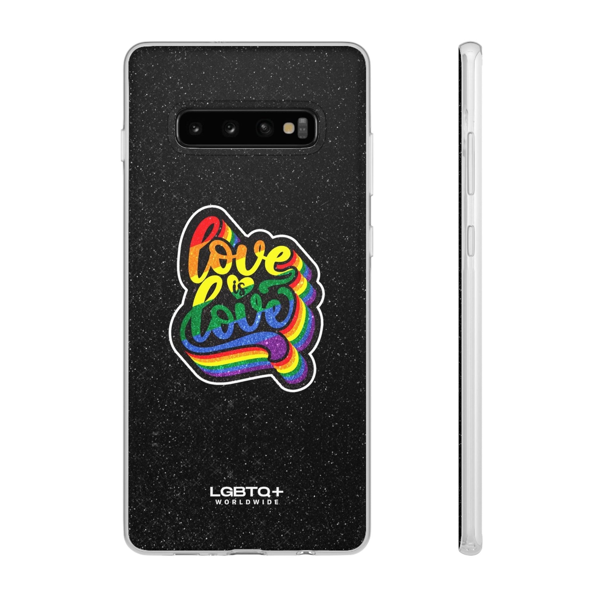 LGBTQWorldwide - ,,LIEBE IST LIEBE" Flexible Handyhülle Accessories, Case, iPhone, iPhone Cases, Phone accessory, Phone Cases, Samsung Cases, Valentine's Day promotion lgbtq Bekleidung Accessoires unisex Zubehör