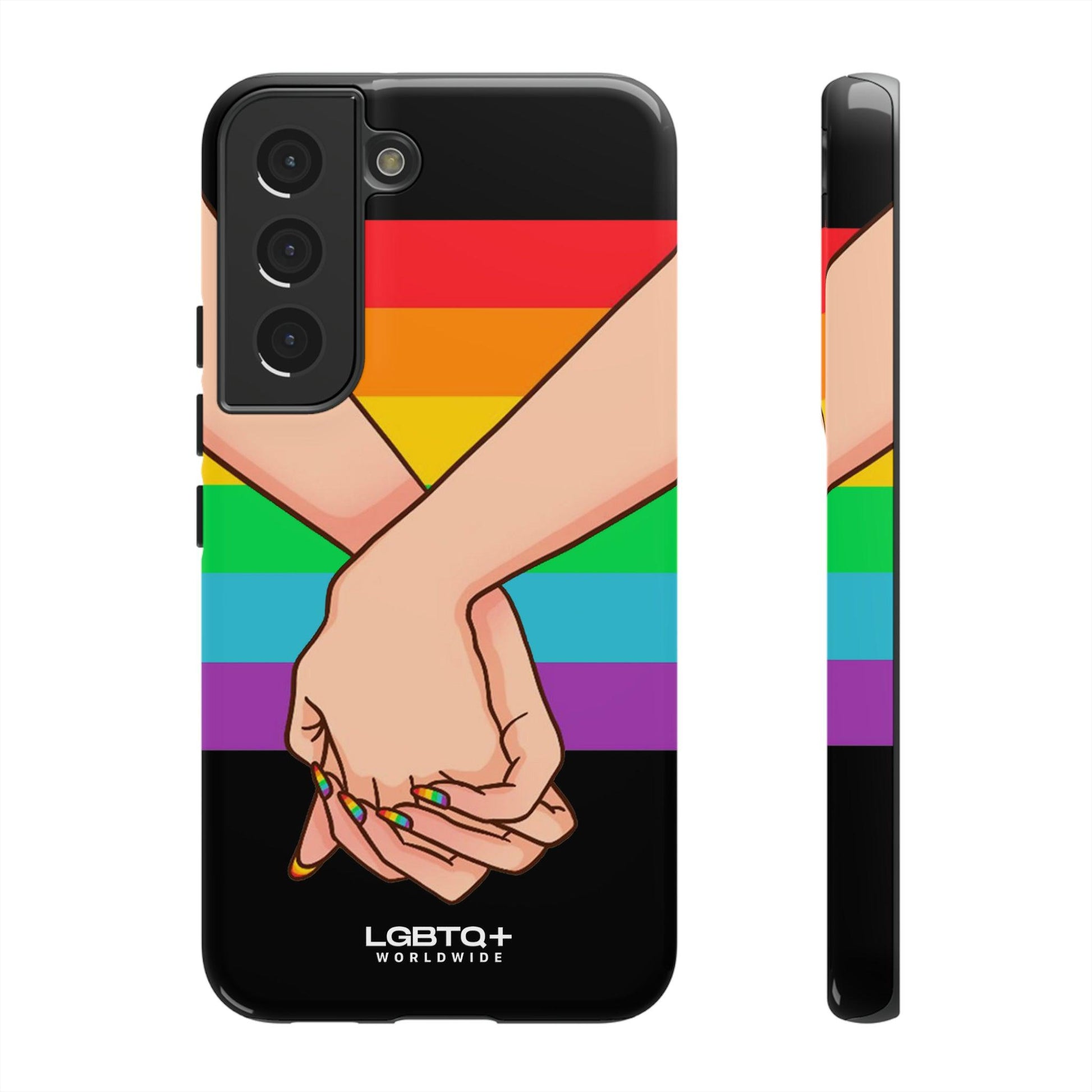 LGBTQWorldwide - ,,TOGETHER PRIDE" Doppelgehäuse Handyhülle Accessories, Glossy, iPhone Cases, Matte, Phone accessory, Phone Cases, Samsung Cases, Thermo, Valentine's Day Picks lgbtq Bekleidung Accessoires unisex Zubehör