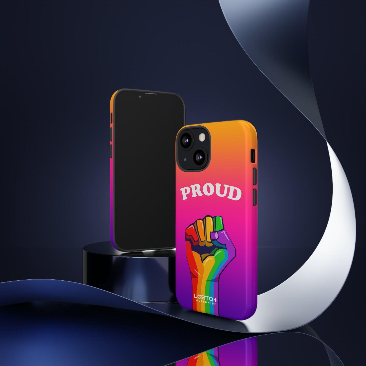 LGBTQWorldwide - ,,GLÜCKLICH" Doppelgehäuse Handyhülle Accessories, Glossy, iPhone Cases, Matte, Phone accessory, Phone Cases, Samsung Cases, Thermo, Valentine's Day Picks lgbtq Bekleidung Accessoires unisex Zubehör