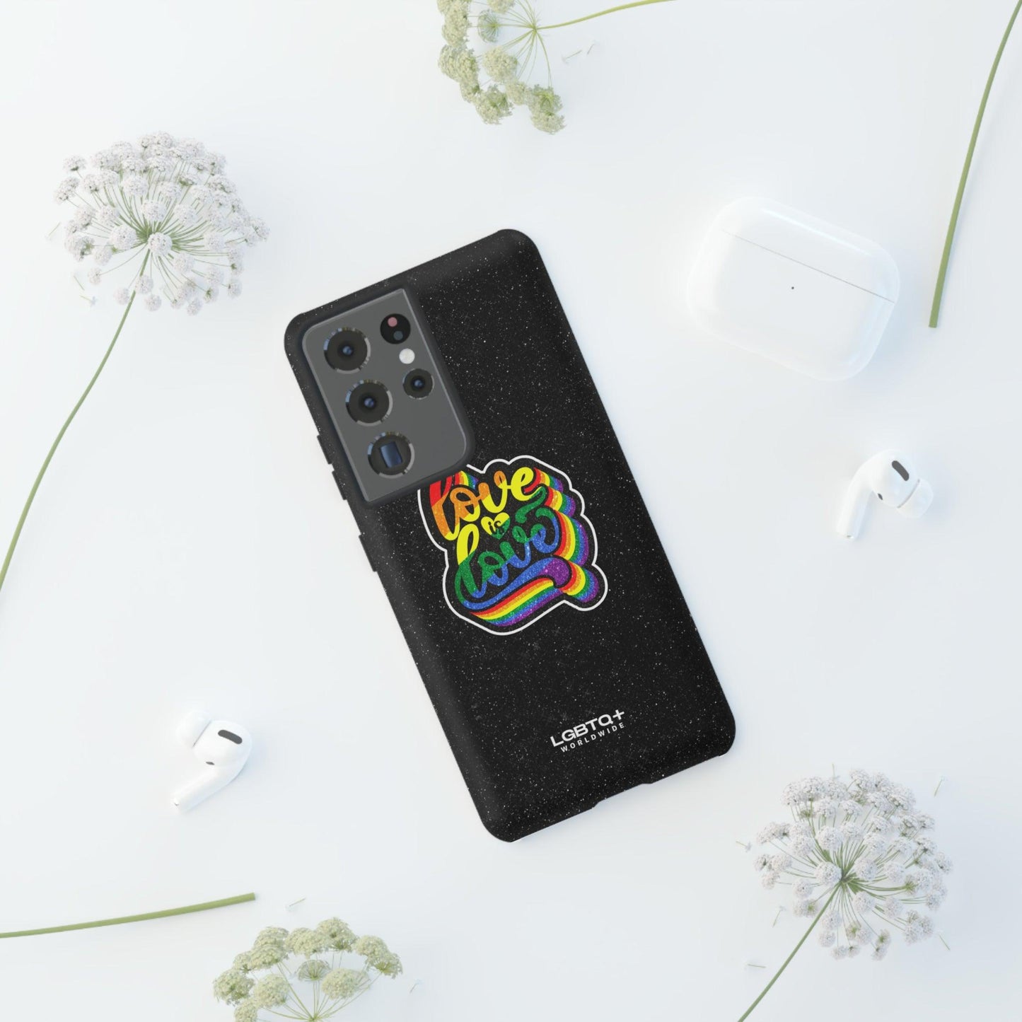 LGBTQWorldwide - ,,LOVE IS LOVE" Doppelgehäuse Handyhülle Accessories, Glossy, iPhone Cases, Matte, Phone accessory, Phone Cases, Samsung Cases, Thermo, Valentine's Day Picks lgbtq Bekleidung Accessoires unisex Zubehör