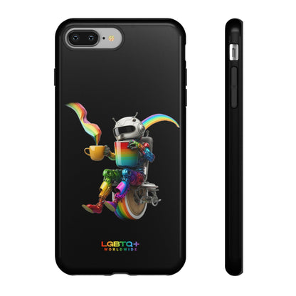 LGBTQWorldwide - ,,LUSTIGER ROBOTER" Doppelgehäuse Handyhülle Accessories, Glossy, iPhone Cases, Matte, Phone accessory, Phone Cases, Samsung Cases, tough, Valentine's Day Picks lgbtq Bekleidung Accessoires unisex Zubehör