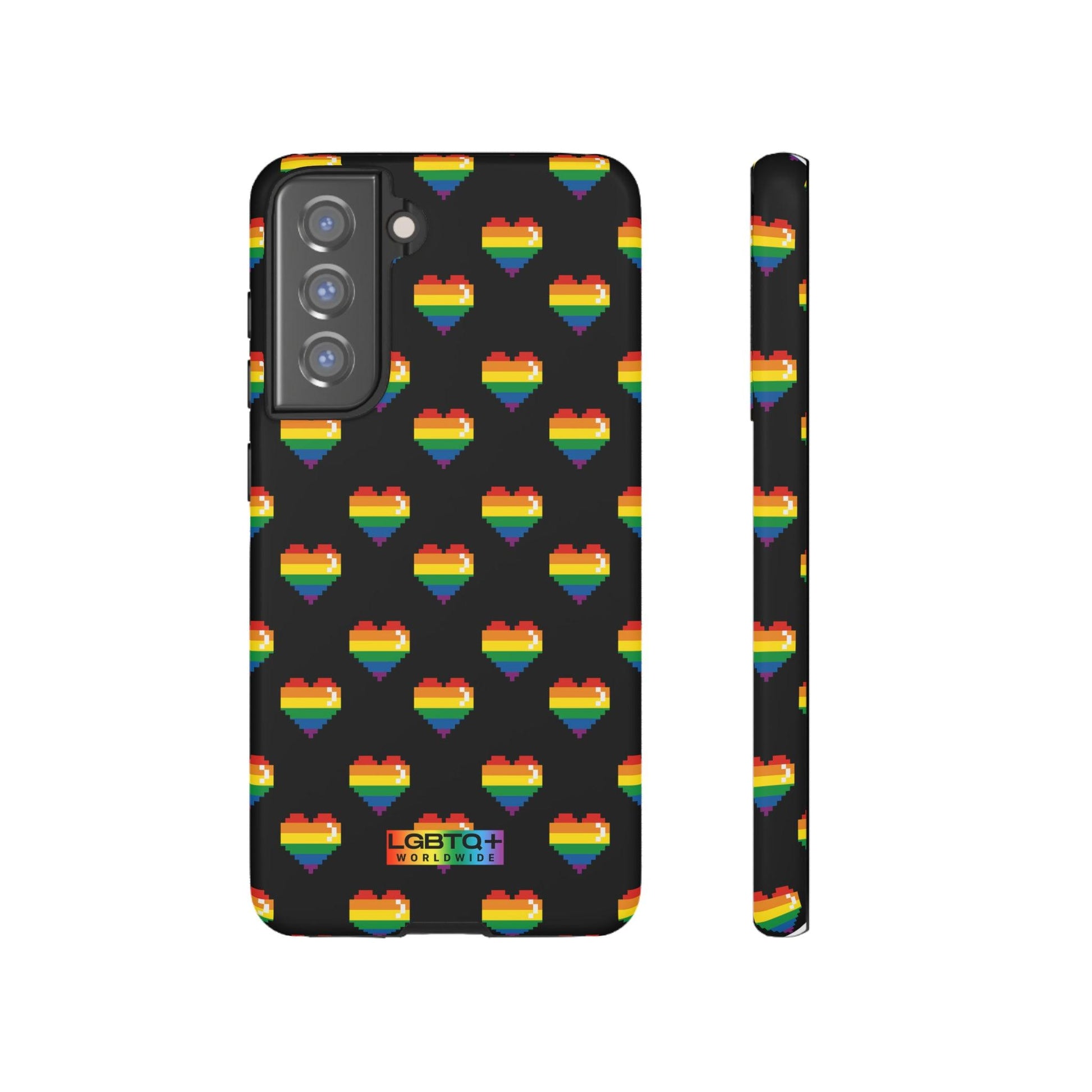 LGBTQWorldwide - ,,COMIC HERZEN" Doppelgehäuse Handyhülle Accessories, Glossy, iPhone Cases, Matte, Phone accessory, Phone Cases, Samsung Cases, Thermo, Valentine's Day Picks lgbtq Bekleidung Accessoires unisex Zubehör