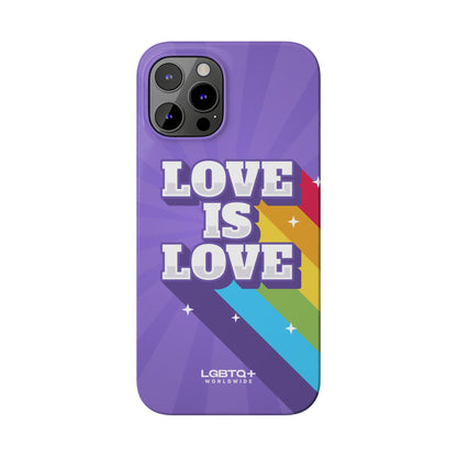 LGBTQWorldwide - ,,LOVE IS LOVE" Handyhülle Accessories, Back-to-School, card, Glossy, iPhone, iPhone Cases, Phone accessory, Phone Cases, Samsung Cases, Slim lgbtq Bekleidung Accessoires unisex Zubehör