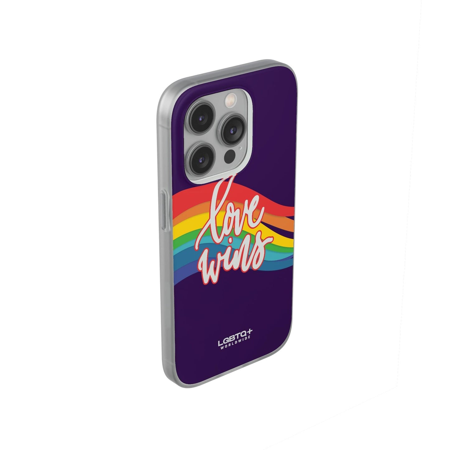 LGBTQWorldwide - ,,LIEBE GEWINNT" Flexible Handyhülle Accessories, Case, iPhone, iPhone Cases, Phone accessory, Phone Cases, Samsung Cases, silikon, Valentine's Day promotion lgbtq Bekleidung Accessoires unisex Zubehör