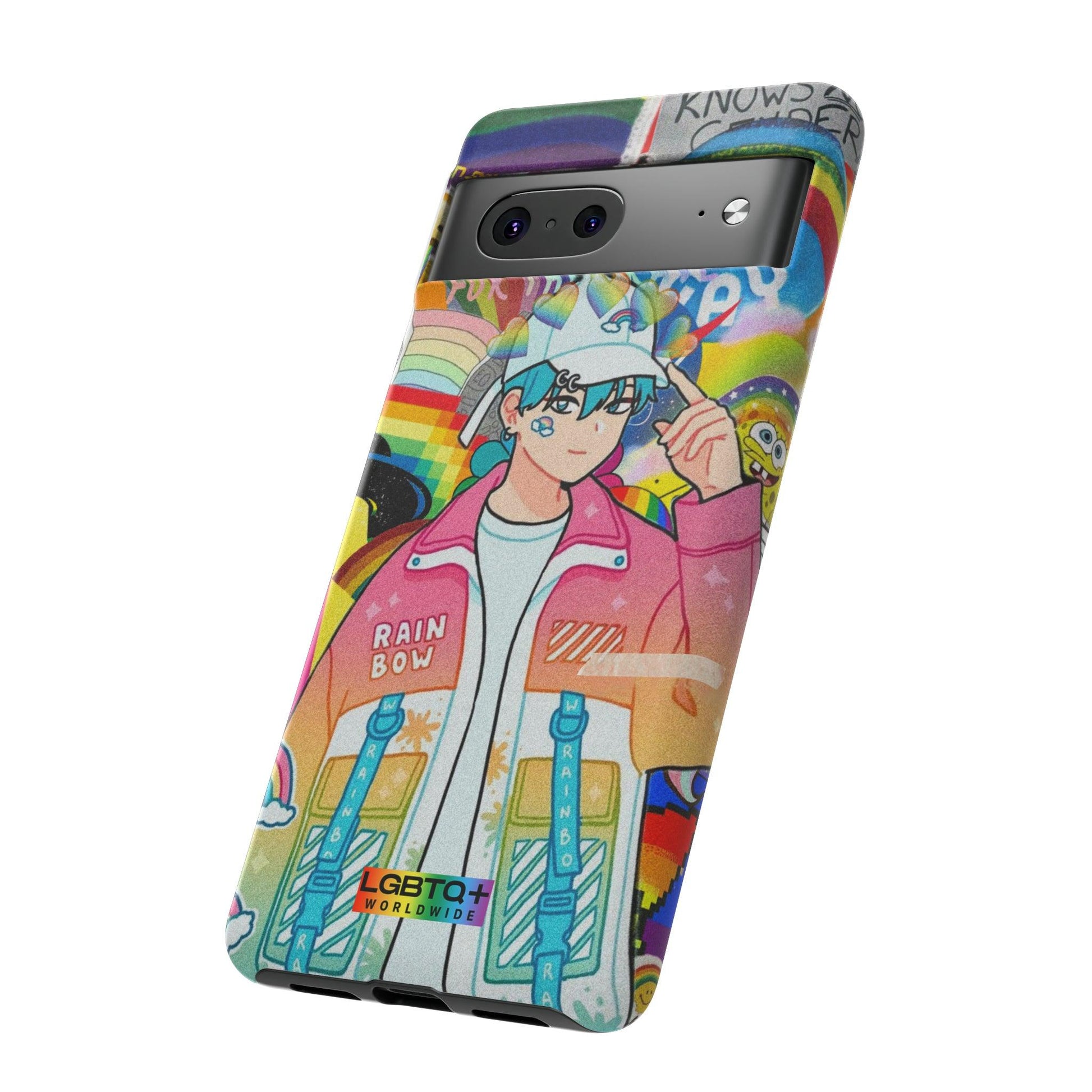 LGBTQWorldwide - ,,REGENBOGEN JUNGE" Doppelgehäuse Handyhülle Accessories, Glossy, iPhone Cases, Matte, Phone accessory, Phone Cases, Samsung Cases, Thermo, Valentine's Day Picks lgbtq Bekleidung Accessoires unisex Zubehör