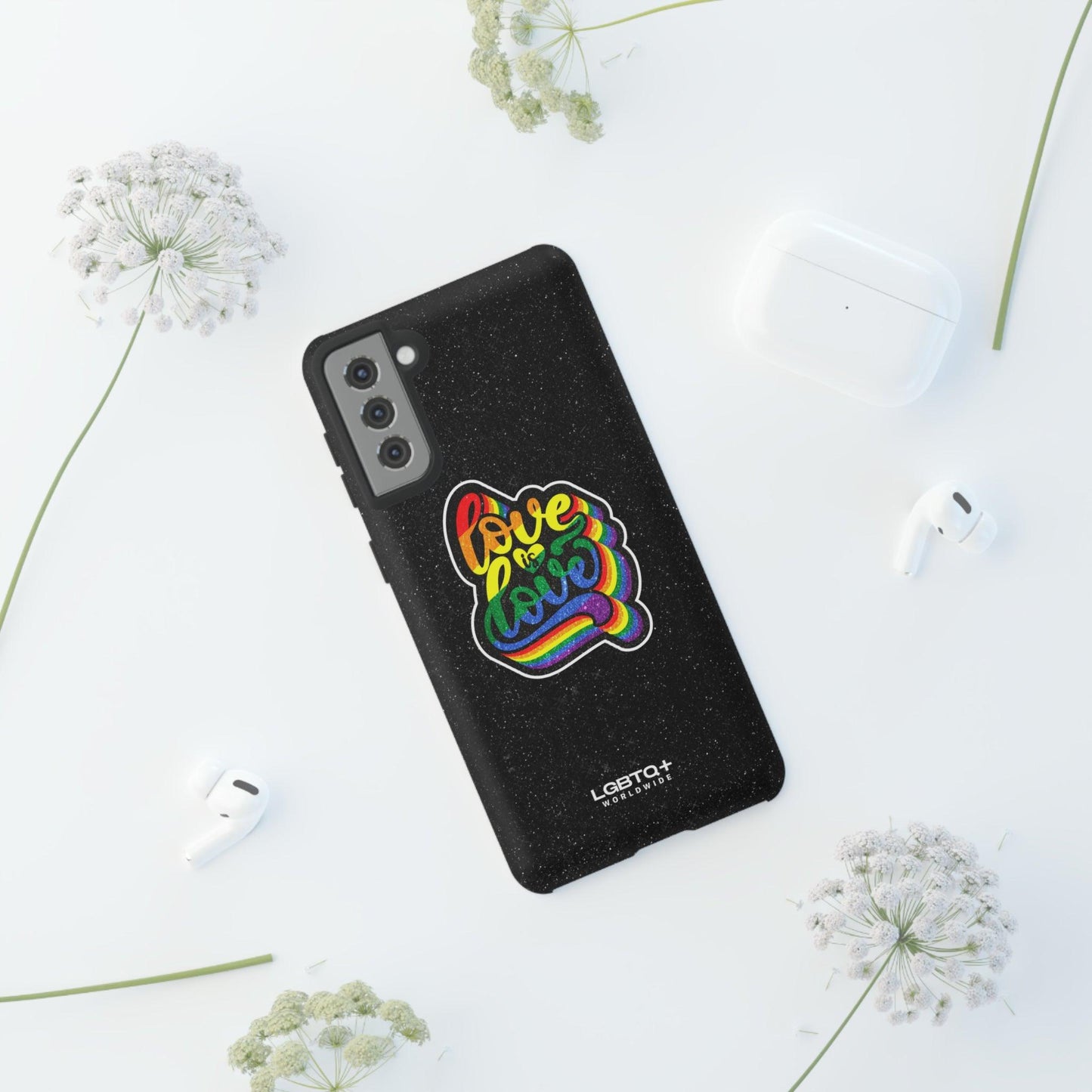 LGBTQWorldwide - ,,LOVE IS LOVE" Doppelgehäuse Handyhülle Accessories, Glossy, iPhone Cases, Matte, Phone accessory, Phone Cases, Samsung Cases, Thermo, Valentine's Day Picks lgbtq Bekleidung Accessoires unisex Zubehör