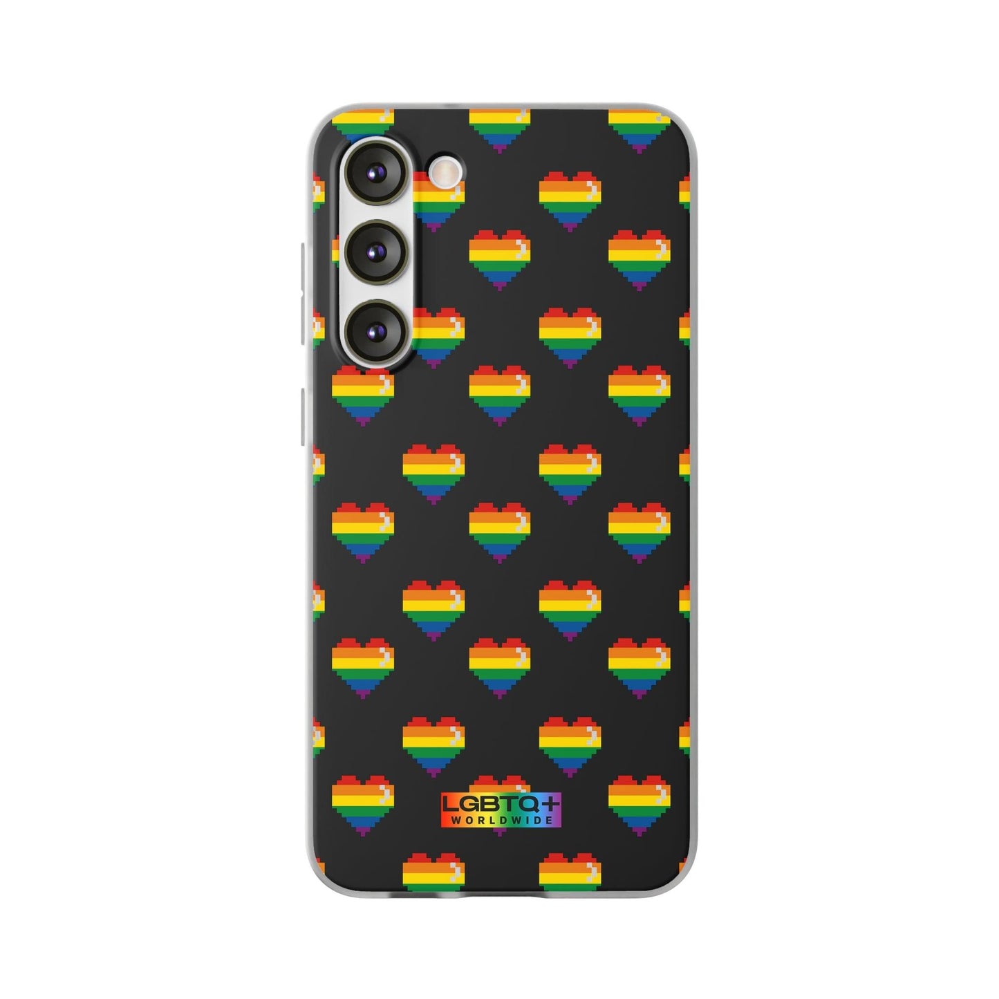 LGBTQWorldwide - ,,RETRO HERZ" Flexible Handyhülle Accessories, Case, iPhone, iPhone Cases, Phone accessory, Phone Cases, Samsung Cases, silikon, Valentine's Day promotion lgbtq Bekleidung Accessoires unisex Zubehör