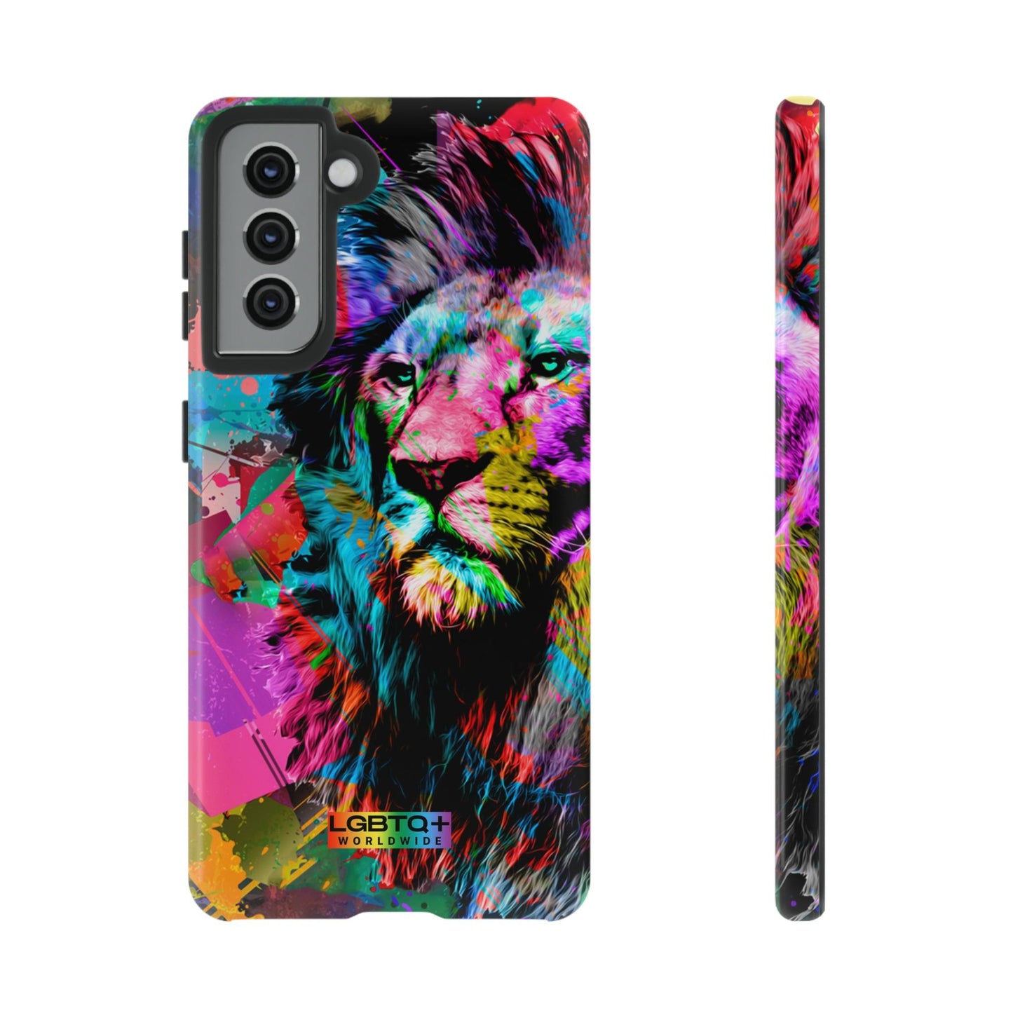 LGBTQWorldwide - ,,STARKER LÖWE" Doppelgehäuse Handyhülle Accessories, Glossy, iPhone Cases, Matte, Phone accessory, Phone Cases, Samsung Cases, Thermo, Valentine's Day Picks lgbtq Bekleidung Accessoires unisex Zubehör