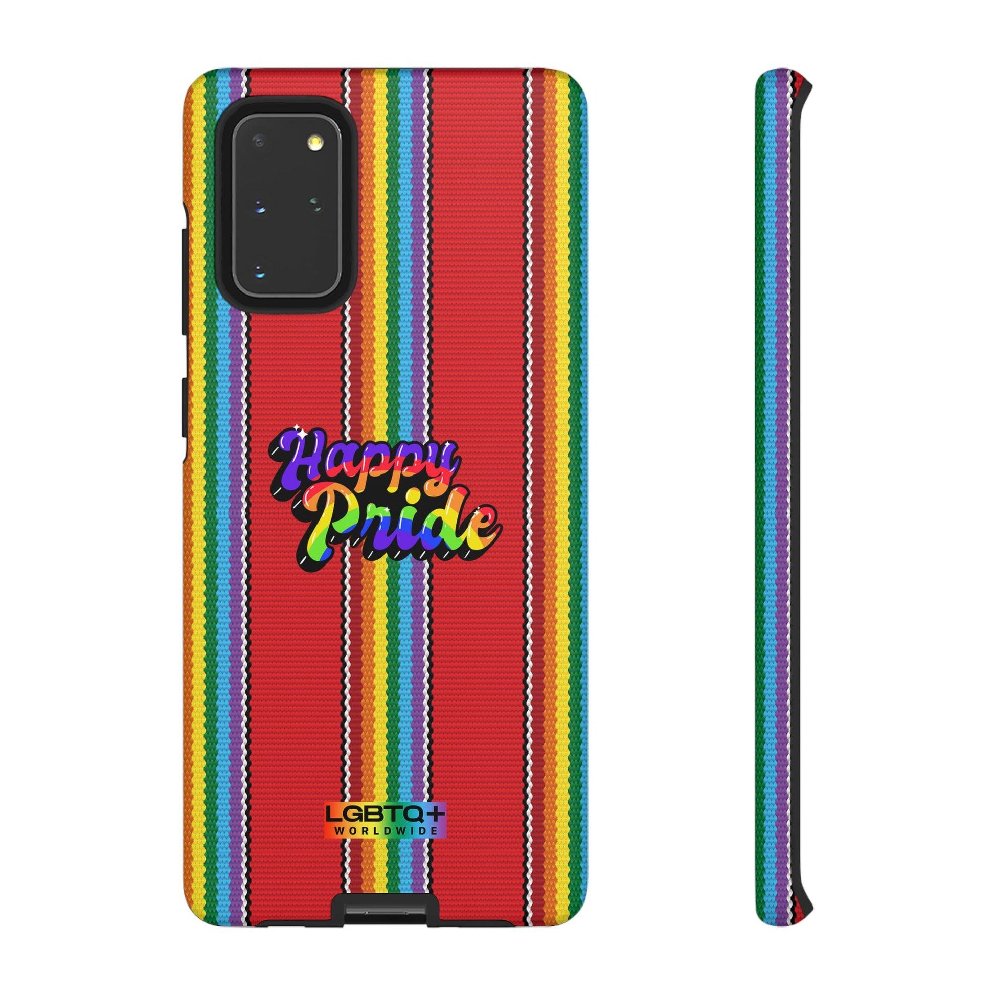 LGBTQWorldwide - ,,HAPPY PRIDE" Doppelgehäuse Handyhülle Accessories, Glossy, iPhone Cases, Matte, Phone accessory, Phone Cases, Samsung Cases, Thermo, Valentine's Day Picks lgbtq Bekleidung Accessoires unisex Zubehör