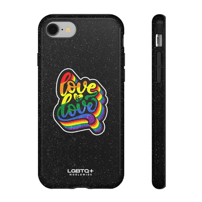 LGBTQWorldwide - ,,LOVE IS LOVE" Doppelgehäuse Handyhülle Accessories, Glossy, iPhone Cases, Matte, Phone accessory, Phone Cases, Samsung Cases, Thermo, Valentine's Day Picks lgbtq Bekleidung Accessoires unisex Zubehör