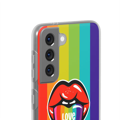 LGBTQWorldwide - ,,LIEBES ZUNGE" Flexible Handyhülle Accessories, Case, iPhone, iPhone Cases, Phone accessory, Phone Cases, Samsung Cases, silikon, Valentine's Day promotion lgbtq Bekleidung Accessoires unisex Zubehör