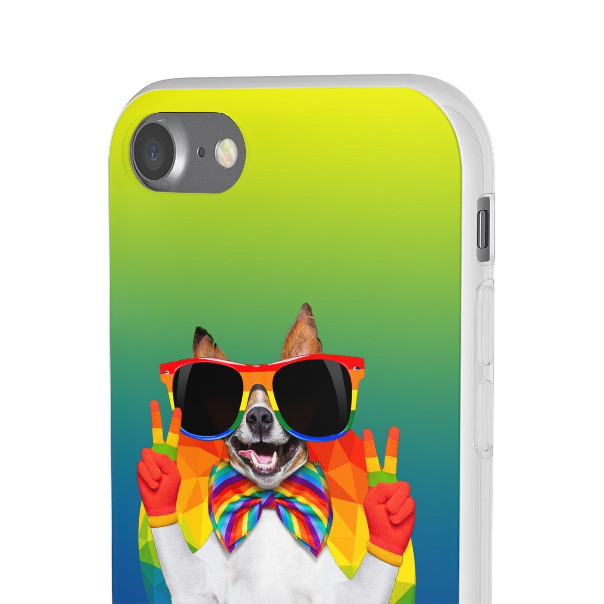 LGBTQWorldwide - ,,GLÜCKLICHER HUND" Flexible Handyhülle Accessories, Case, iPhone, iPhone Cases, Phone accessory, Phone Cases, Samsung Cases, silikon, Valentine's Day promotion lgbtq Bekleidung Accessoires unisex Zubehör