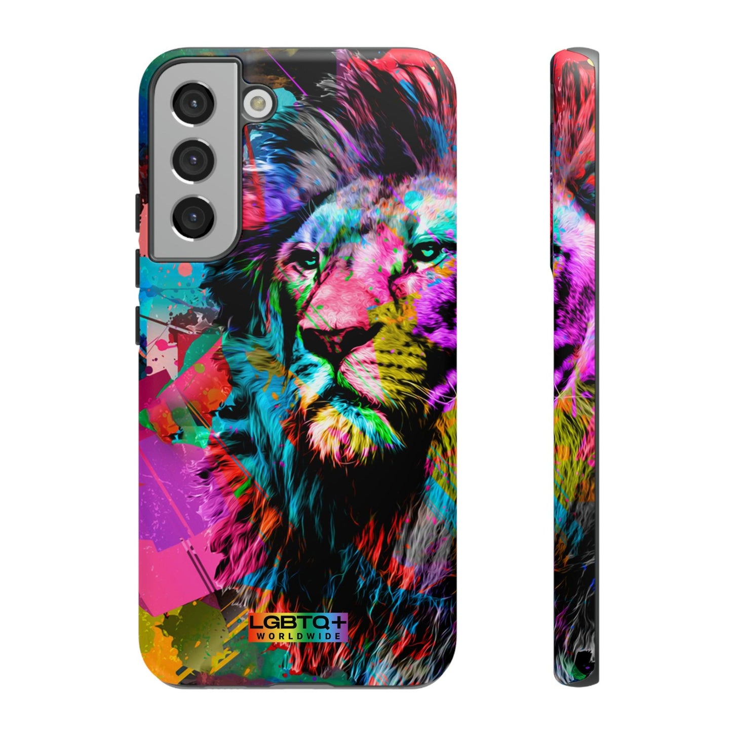 LGBTQWorldwide - ,,STARKER LÖWE" Doppelgehäuse Handyhülle Accessories, Glossy, iPhone Cases, Matte, Phone accessory, Phone Cases, Samsung Cases, Thermo, Valentine's Day Picks lgbtq Bekleidung Accessoires unisex Zubehör