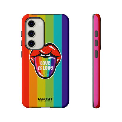 LGBTQWorldwide - ,,LIEBES ZUNGE" Doppelgehäuse Handyhülle Accessories, Glossy, iPhone Cases, Matte, Phone accessory, Phone Cases, Samsung Cases, Thermo, Valentine's Day Picks lgbtq Bekleidung Accessoires unisex Zubehör