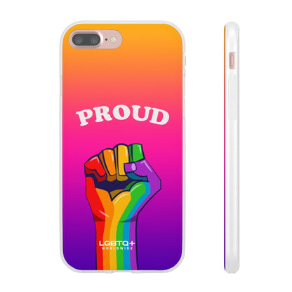 LGBTQWorldwide - ,,GLÜCKLICH" Flexible Handyhülle Accessories, Case, iPhone, iPhone Cases, Phone accessory, Phone Cases, Samsung Cases, silikon, Valentine's Day promotion lgbtq Bekleidung Accessoires unisex Zubehör