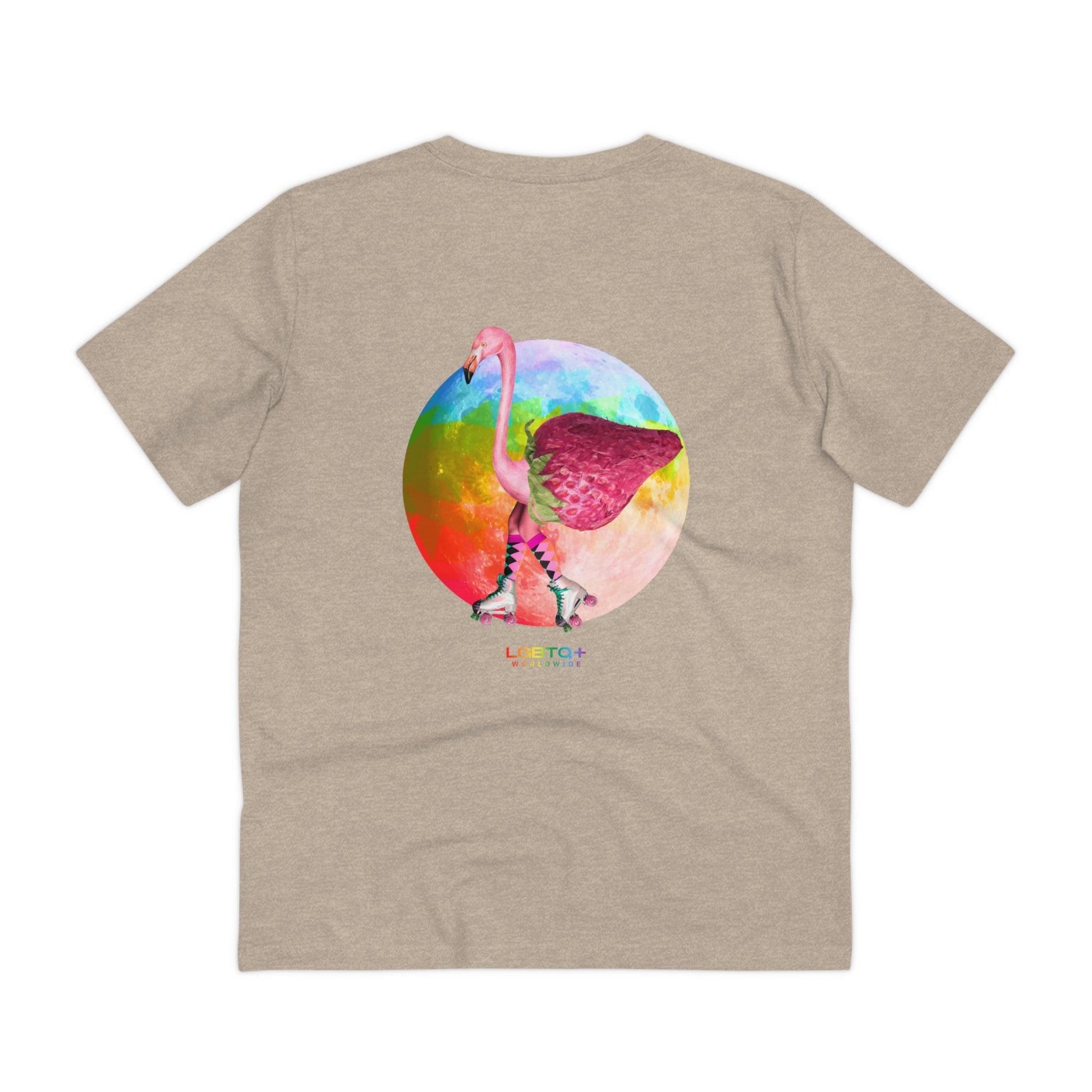 LGBTQWorldwide - ,,FLAMINGO" Clothing, Cotton, Crew neck, DTG, Eco-friendly, Men's Clothing, Organic, Recycled, Regular fit, Sustainable, T-shirts, Unisex, Valentine's Day Picks, Vegan, Women's Clothing lgbtq Bekleidung Accessoires unisex Zubehör