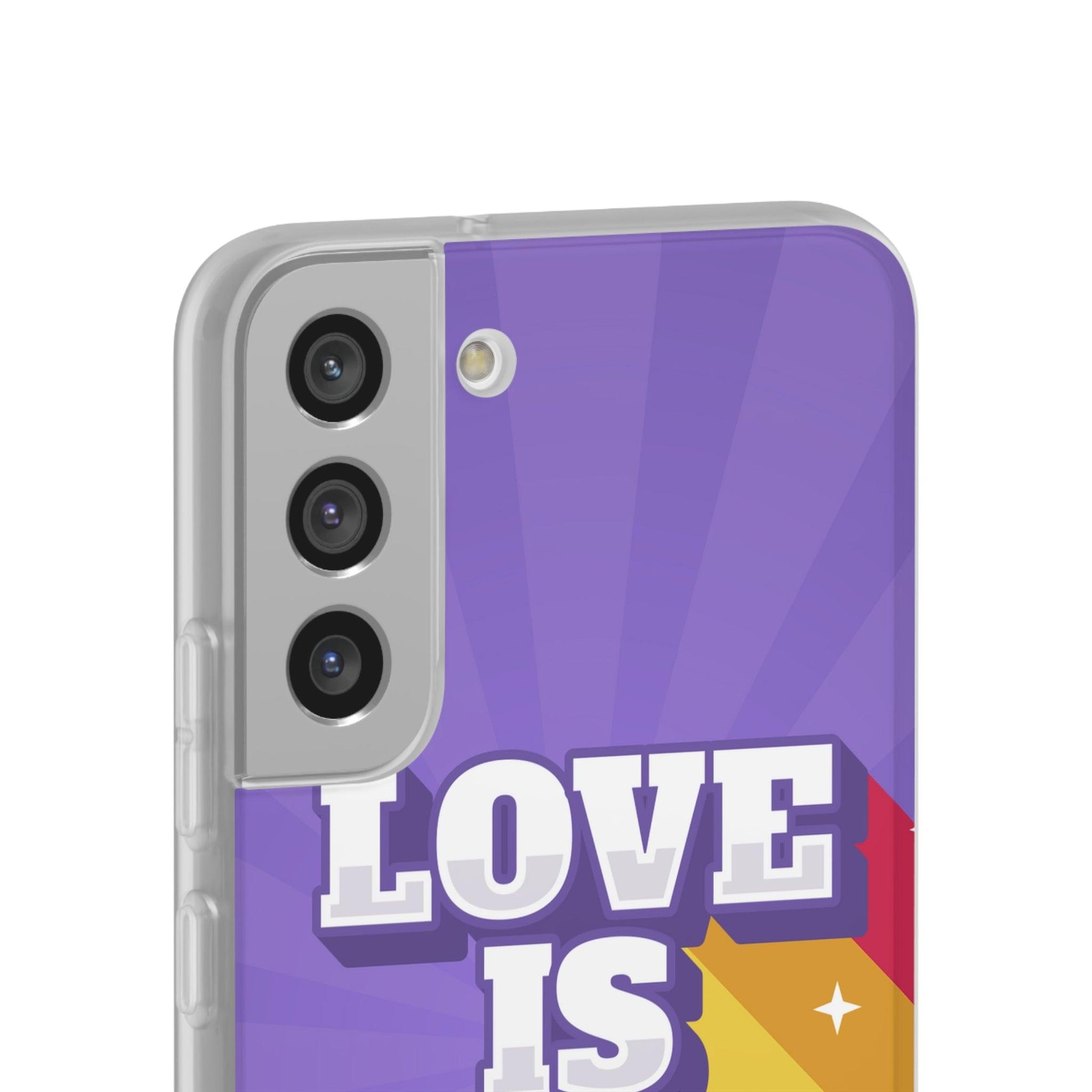 LGBTQWorldwide - ,,LOVE IS LOVE" Flexible Handyhülle Accessories, Case, iPhone, iPhone Cases, Phone accessory, Phone Cases, Samsung Cases, silikon, Valentine's Day promotion lgbtq Bekleidung Accessoires unisex Zubehör