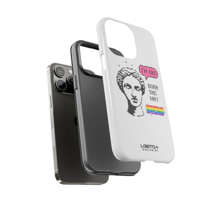 LGBTQWorldwide - ,,BORN THIS WAY" Doppelgehäuse Handyhülle Accessories, Glossy, iPhone Cases, Matte, Phone accessory, Phone Cases, Samsung Cases, Thermo, Valentine's Day Picks lgbtq Bekleidung Accessoires unisex Zubehör