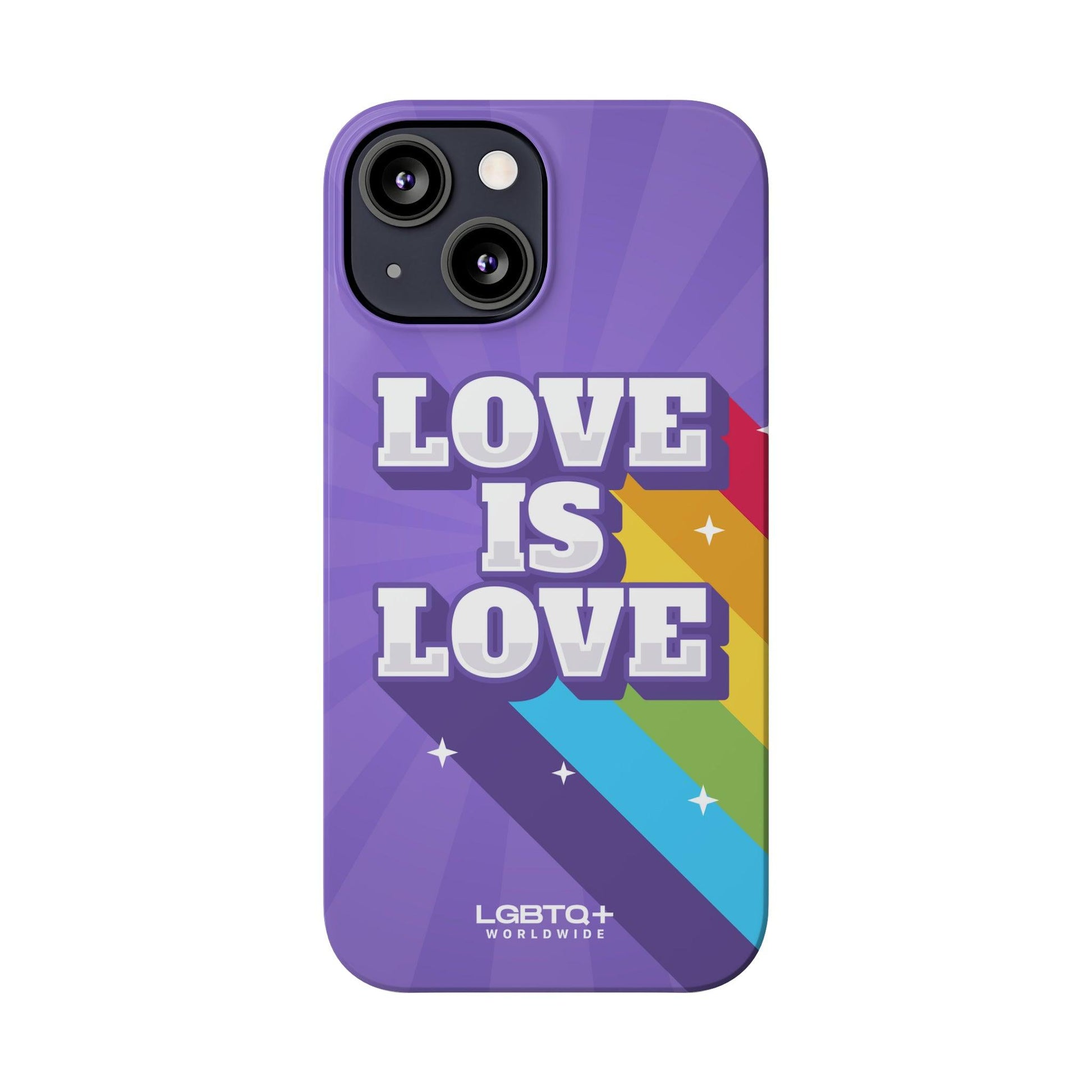 LGBTQWorldwide - ,,LOVE IS LOVE" Handyhülle Accessories, Back-to-School, card, Glossy, iPhone, iPhone Cases, Phone accessory, Phone Cases, Samsung Cases, Slim lgbtq Bekleidung Accessoires unisex Zubehör