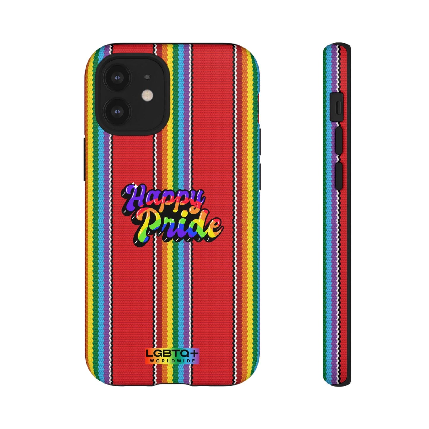 LGBTQWorldwide - ,,HAPPY PRIDE" Doppelgehäuse Handyhülle Accessories, Glossy, iPhone Cases, Matte, Phone accessory, Phone Cases, Samsung Cases, Thermo, Valentine's Day Picks lgbtq Bekleidung Accessoires unisex Zubehör