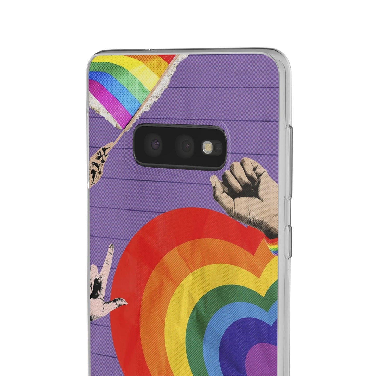 LGBTQWorldwide - ,,REGENBOGEN HERZ" Flexible Handyhülle Accessories, Case, iPhone, iPhone Cases, Phone accessory, Phone Cases, Samsung Cases, silikon, Valentine's Day promotion lgbtq Bekleidung Accessoires unisex Zubehör