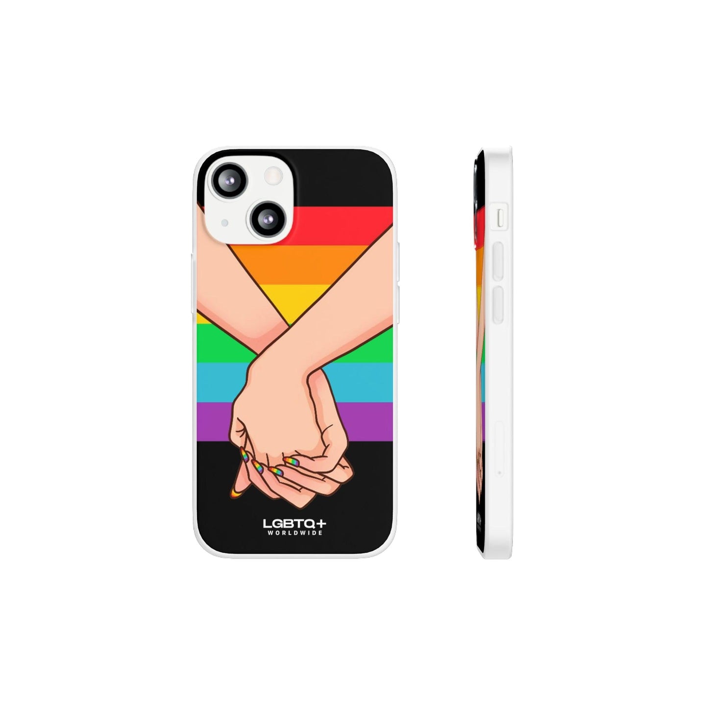 LGBTQWorldwide - ,,TOGETHER PRIDE" Flexible Handyhülle Accessories, Case, iPhone, iPhone Cases, Phone accessory, Phone Cases, Samsung Cases, silikon, Valentine's Day promotion lgbtq Bekleidung Accessoires unisex Zubehör