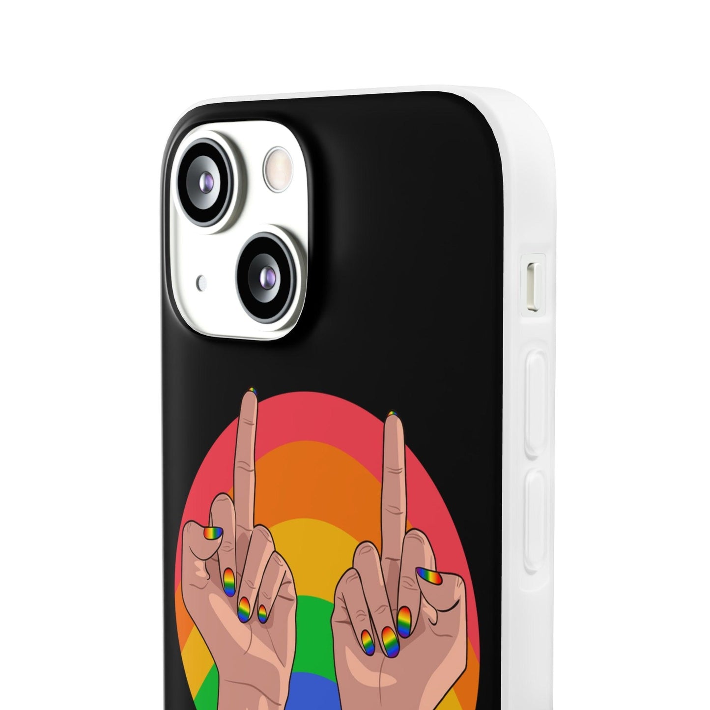 LGBTQWorldwide - ,,GIVE A FUCK" Flexible Handyhülle Accessories, Case, iPhone, iPhone Cases, Phone accessory, Phone Cases, Samsung Cases, silikon, Valentine's Day promotion lgbtq Bekleidung Accessoires unisex Zubehör