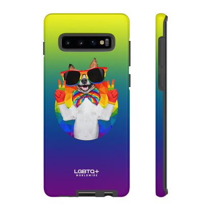 LGBTQWorldwide - ,,GLÜCKLICHER HUND" Doppelgehäuse Handyhülle Accessories, Glossy, iPhone Cases, Matte, Phone accessory, Phone Cases, Samsung Cases, Thermo, Valentine's Day Picks lgbtq Bekleidung Accessoires unisex Zubehör