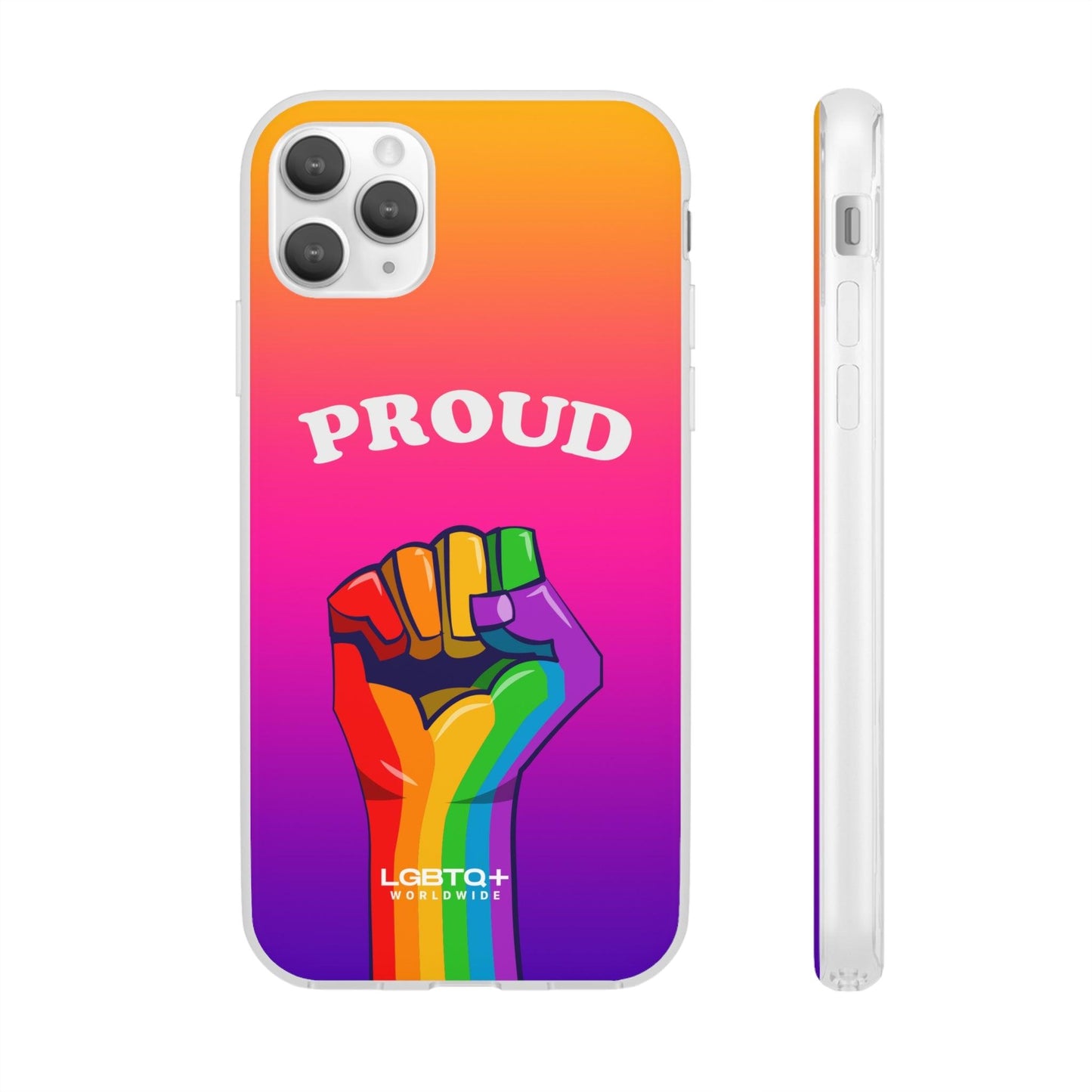 LGBTQWorldwide - ,,GLÜCKLICH" Flexible Handyhülle Accessories, Case, iPhone, iPhone Cases, Phone accessory, Phone Cases, Samsung Cases, silikon, Valentine's Day promotion lgbtq Bekleidung Accessoires unisex Zubehör