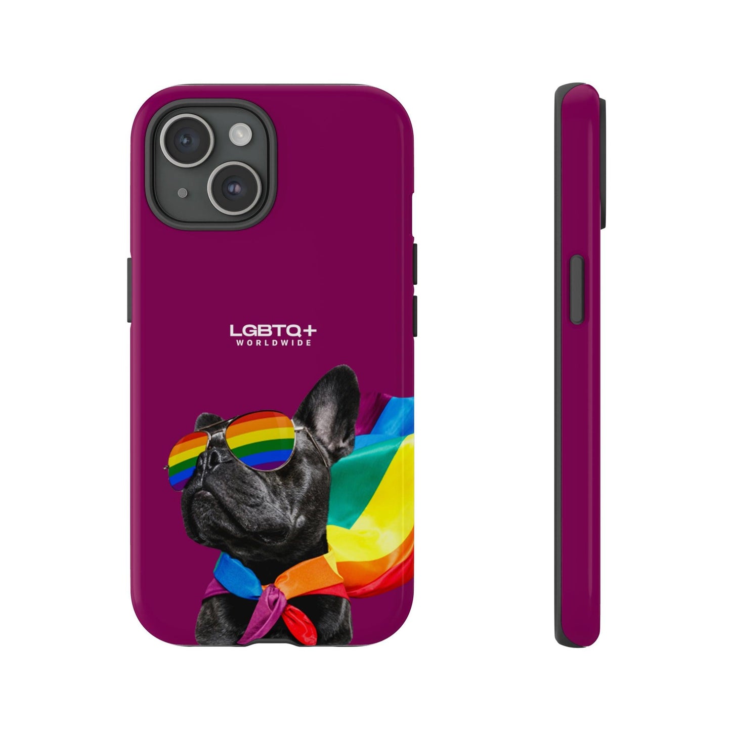 LGBTQWorldwide - ,,GLÜCKLICHER HUND" Doppelgehäuse Handyhülle Accessories, Glossy, iPhone Cases, Matte, Phone accessory, Phone Cases, Samsung Cases, Thermo, Valentine's Day Picks lgbtq Bekleidung Accessoires unisex Zubehör