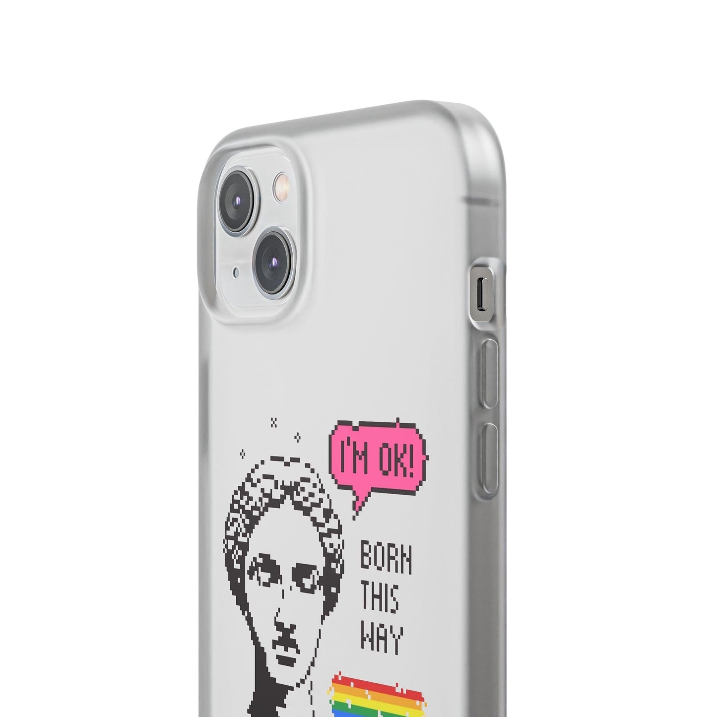 LGBTQWorldwide - ,,BORN THIS WAY" Flexible Handyhülle Accessories, Case, iPhone, iPhone Cases, Phone accessory, Phone Cases, Samsung Cases, silikon, Valentine's Day promotion lgbtq Bekleidung Accessoires unisex Zubehör