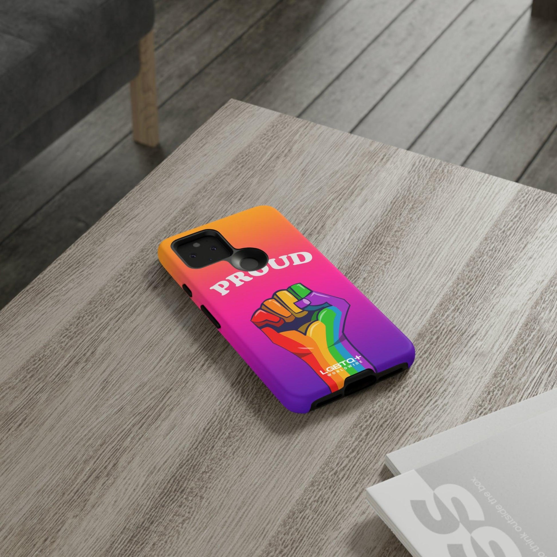 LGBTQWorldwide - ,,GLÜCKLICH" Doppelgehäuse Handyhülle Accessories, Glossy, iPhone Cases, Matte, Phone accessory, Phone Cases, Samsung Cases, Thermo, Valentine's Day Picks lgbtq Bekleidung Accessoires unisex Zubehör