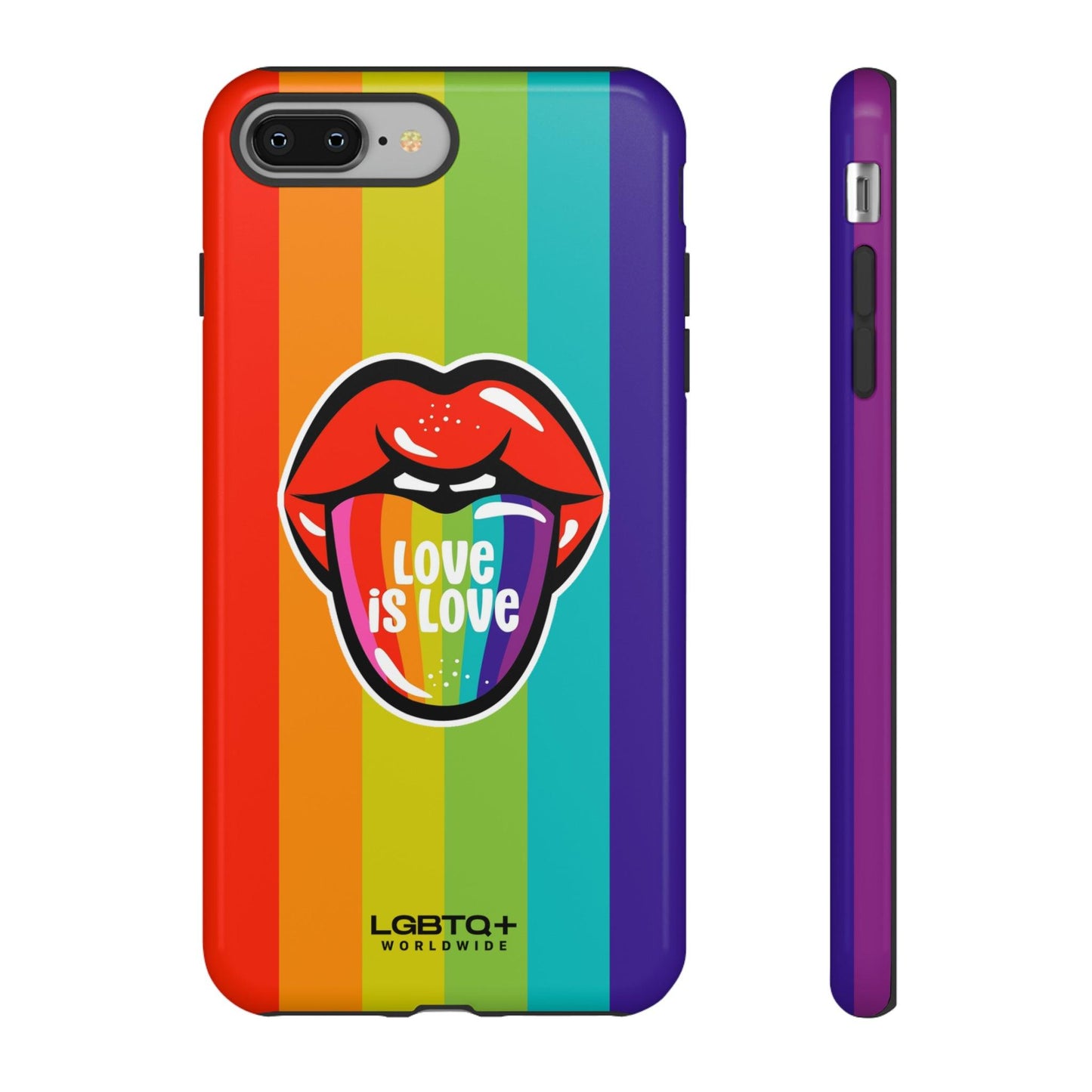 LGBTQWorldwide - ,,LIEBES ZUNGE" Doppelgehäuse Handyhülle Accessories, Glossy, iPhone Cases, Matte, Phone accessory, Phone Cases, Samsung Cases, Thermo, Valentine's Day Picks lgbtq Bekleidung Accessoires unisex Zubehör