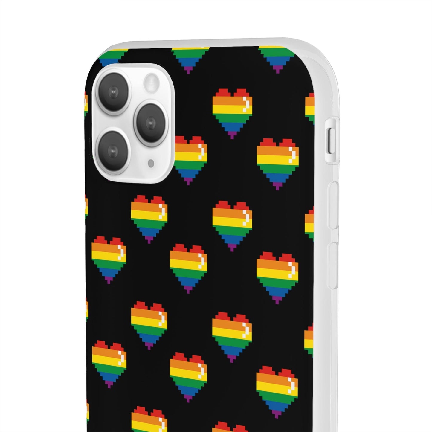 LGBTQWorldwide - ,,RETRO HERZ" Flexible Handyhülle Accessories, Case, iPhone, iPhone Cases, Phone accessory, Phone Cases, Samsung Cases, silikon, Valentine's Day promotion lgbtq Bekleidung Accessoires unisex Zubehör