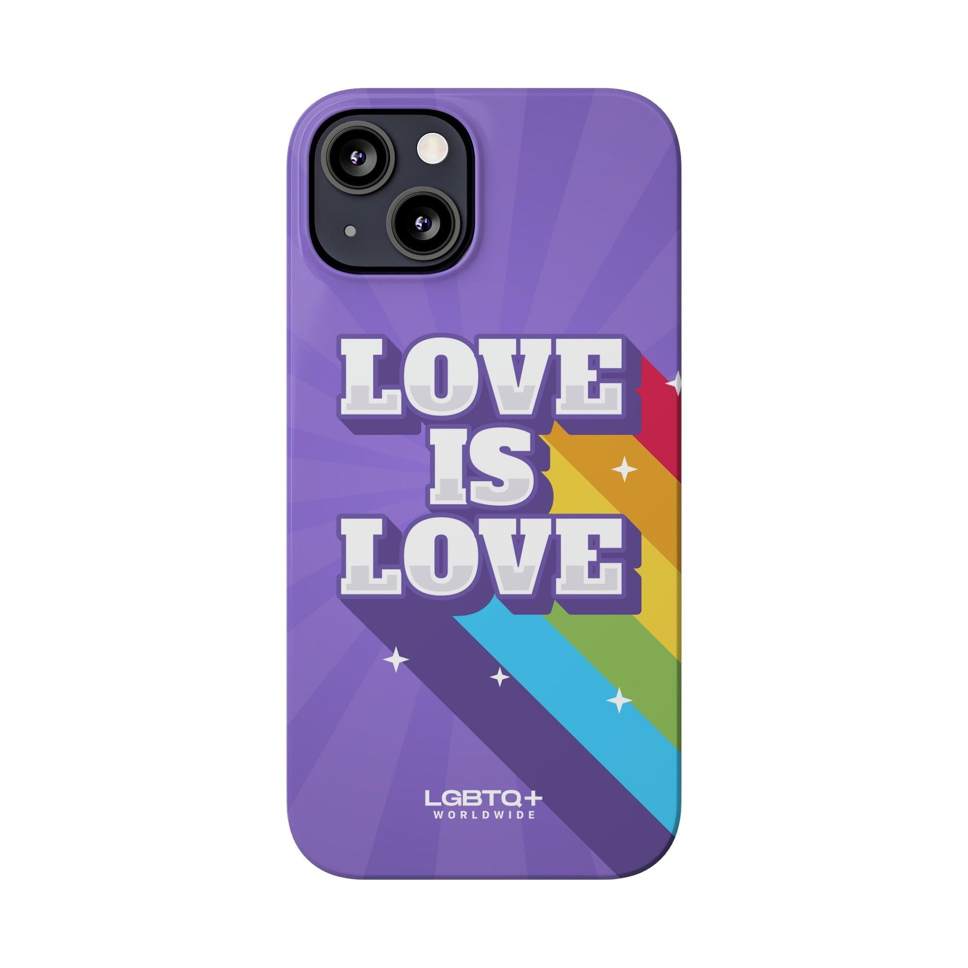 LGBTQWorldwide - ,,LOVE IS LOVE" Handyhülle Accessories, Back-to-School, card, Glossy, iPhone, iPhone Cases, Phone accessory, Phone Cases, Samsung Cases, Slim lgbtq Bekleidung Accessoires unisex Zubehör