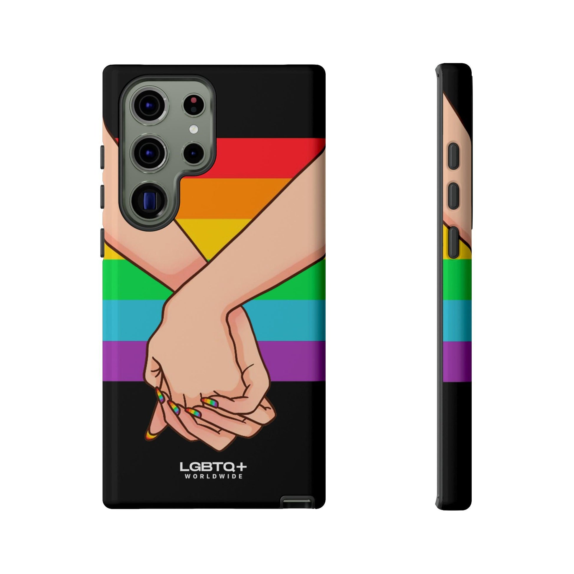 LGBTQWorldwide - ,,TOGETHER PRIDE" Doppelgehäuse Handyhülle Accessories, Glossy, iPhone Cases, Matte, Phone accessory, Phone Cases, Samsung Cases, Thermo, Valentine's Day Picks lgbtq Bekleidung Accessoires unisex Zubehör