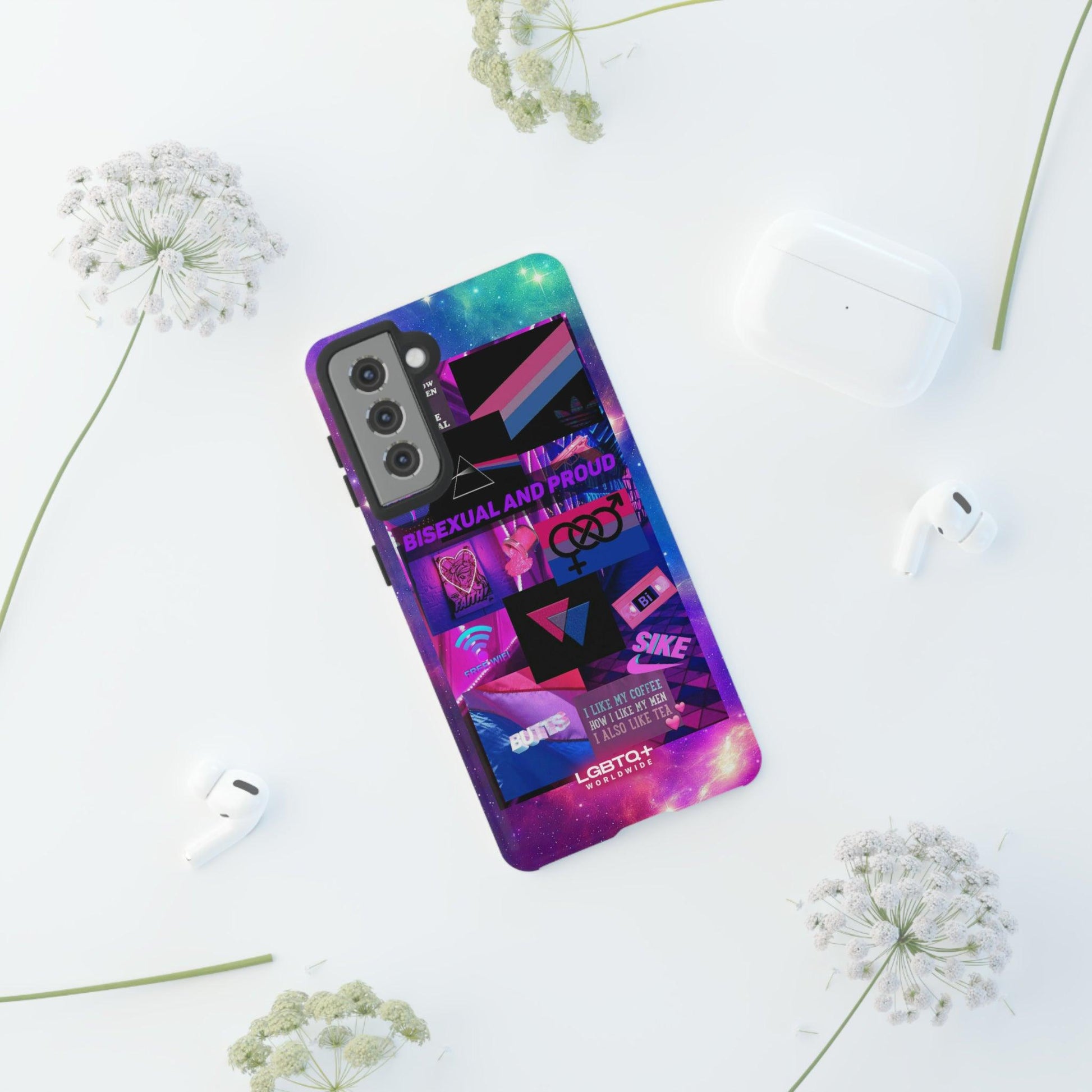 LGBTQWorldwide - ,,BISEXUAL" Doppelgehäuse Handyhülle Accessories, Glossy, iPhone Cases, Matte, Phone accessory, Phone Cases, Samsung Cases, Thermo, Valentine's Day Picks lgbtq Bekleidung Accessoires unisex Zubehör