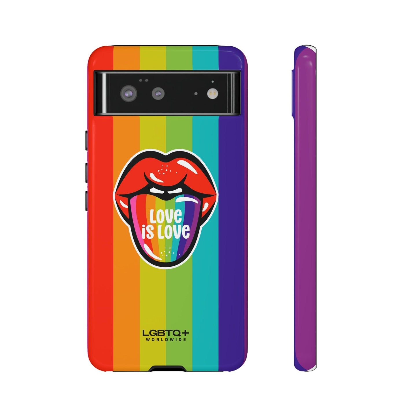 LGBTQWorldwide - ,,LIEBES ZUNGE" Doppelgehäuse Handyhülle Accessories, Glossy, iPhone Cases, Matte, Phone accessory, Phone Cases, Samsung Cases, Thermo, Valentine's Day Picks lgbtq Bekleidung Accessoires unisex Zubehör