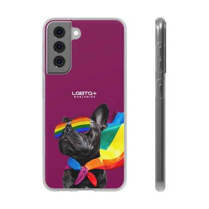 LGBTQWorldwide - ,,GLÜCKLICHER HUND" Flexible Handyhülle Accessories, Case, iPhone, iPhone Cases, Phone accessory, Phone Cases, Samsung Cases, silikon, Valentine's Day promotion lgbtq Bekleidung Accessoires unisex Zubehör