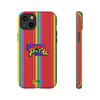 LGBTQWorldwide - ,,HAPPY PRIDE" Doppelgehäuse Handyhülle Accessories, Glossy, iPhone Cases, Matte, Phone accessory, Phone Cases, Samsung Cases, Thermo, Valentine's Day Picks lgbtq Bekleidung Accessoires unisex Zubehör