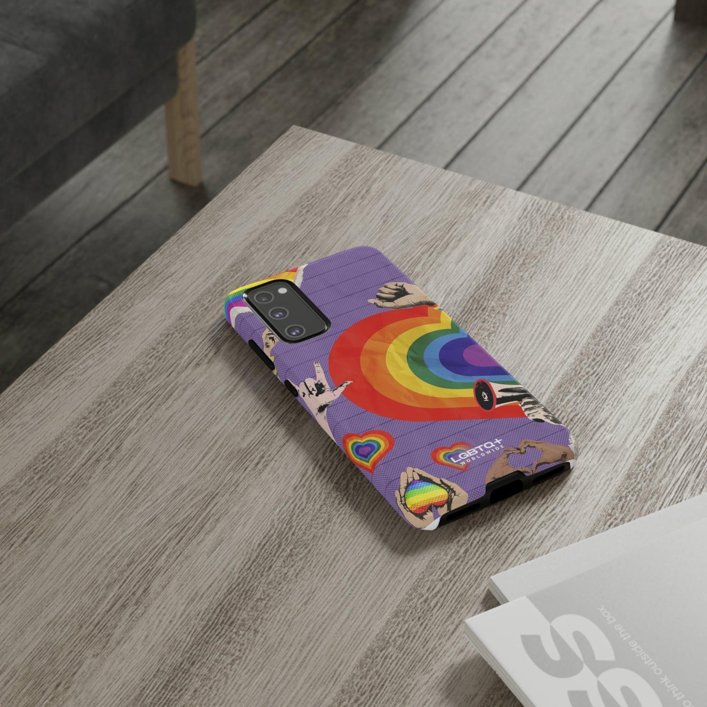 LGBTQWorldwide - ,,REGENBOGEN HERZ" Doppelgehäuse Handyhülle Accessories, Glossy, iPhone Cases, Matte, Phone accessory, Phone Cases, Samsung Cases, Thermo, Valentine's Day Picks lgbtq Bekleidung Accessoires unisex Zubehör