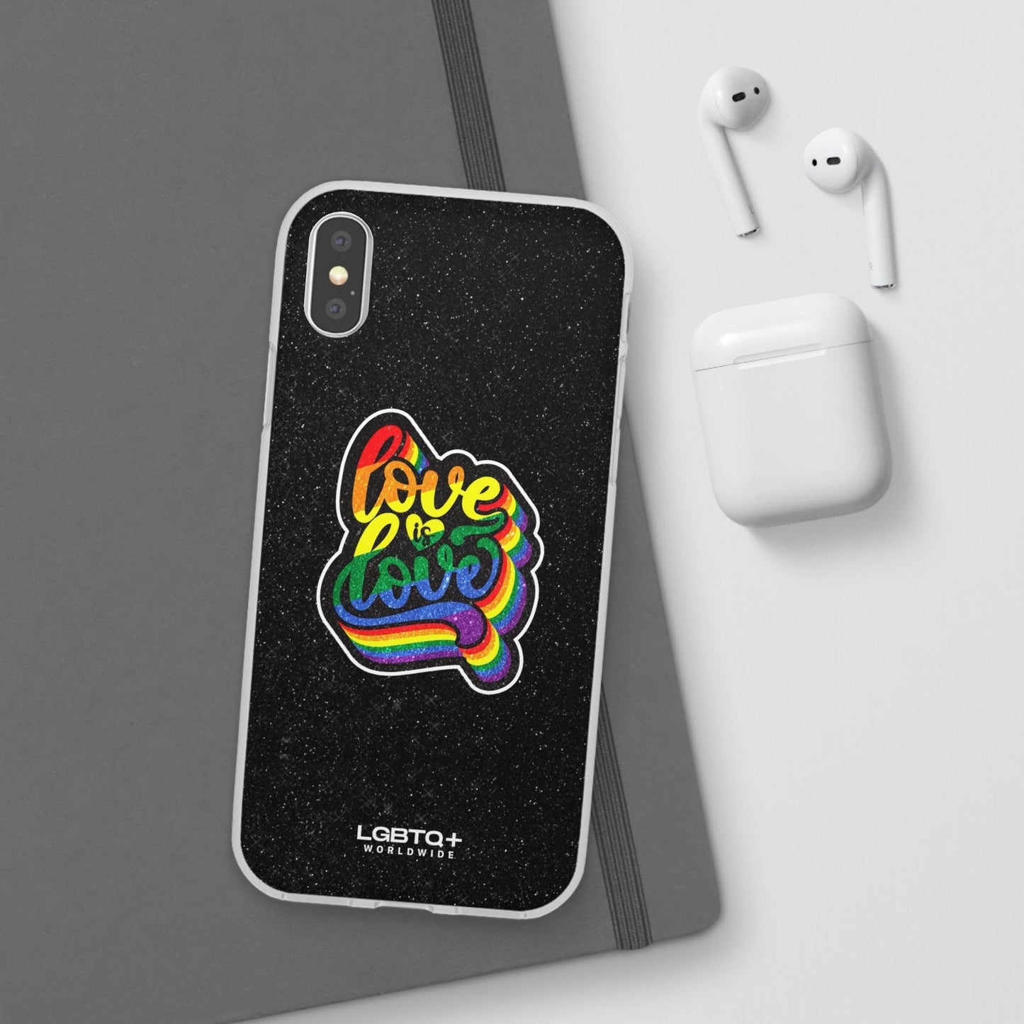 LGBTQWorldwide - ,,LIEBE IST LIEBE" Flexible Handyhülle Accessories, Case, iPhone, iPhone Cases, Phone accessory, Phone Cases, Samsung Cases, Valentine's Day promotion lgbtq Bekleidung Accessoires unisex Zubehör