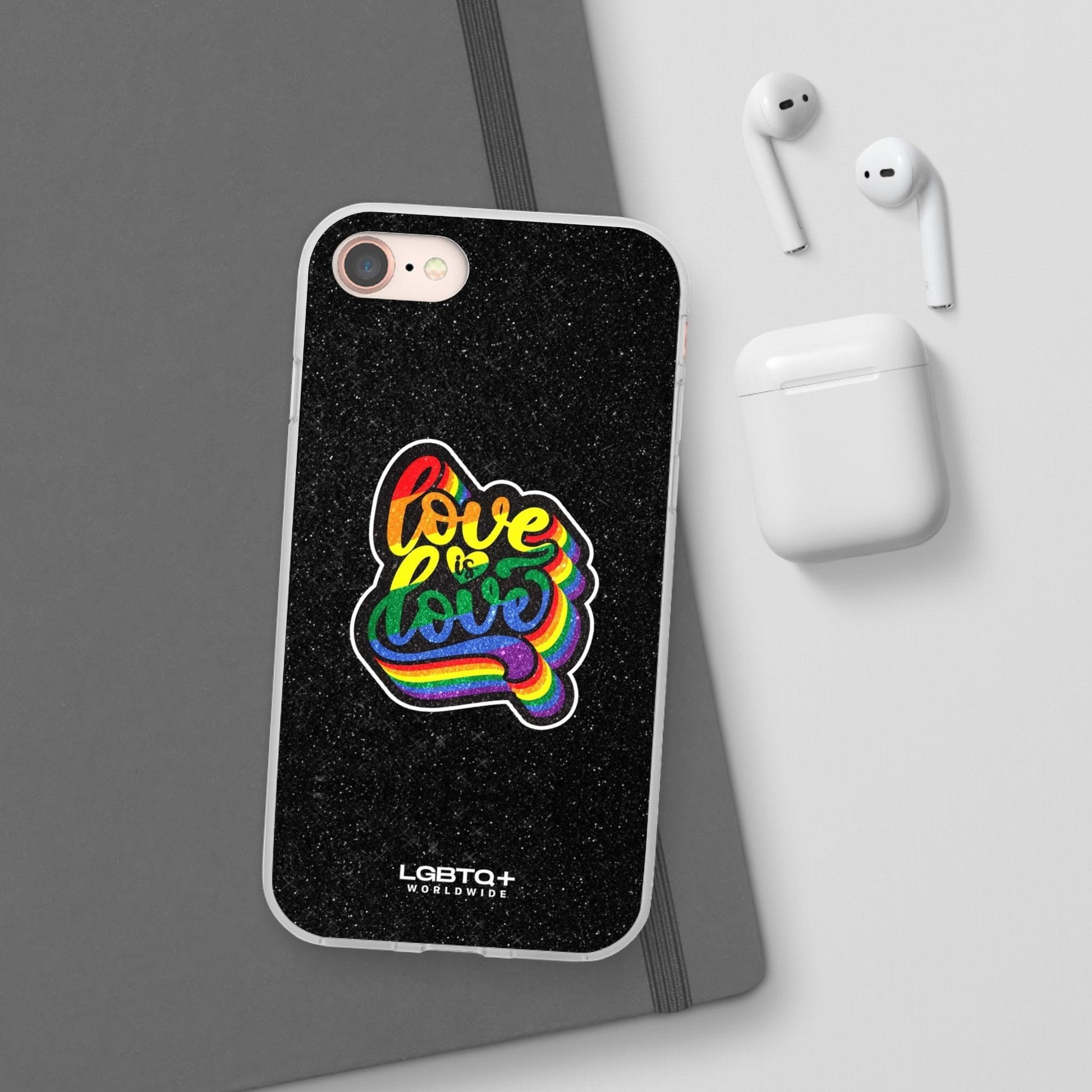 LGBTQWorldwide - ,,LIEBE IST LIEBE" Flexible Handyhülle Accessories, Case, iPhone, iPhone Cases, Phone accessory, Phone Cases, Samsung Cases, Valentine's Day promotion lgbtq Bekleidung Accessoires unisex Zubehör