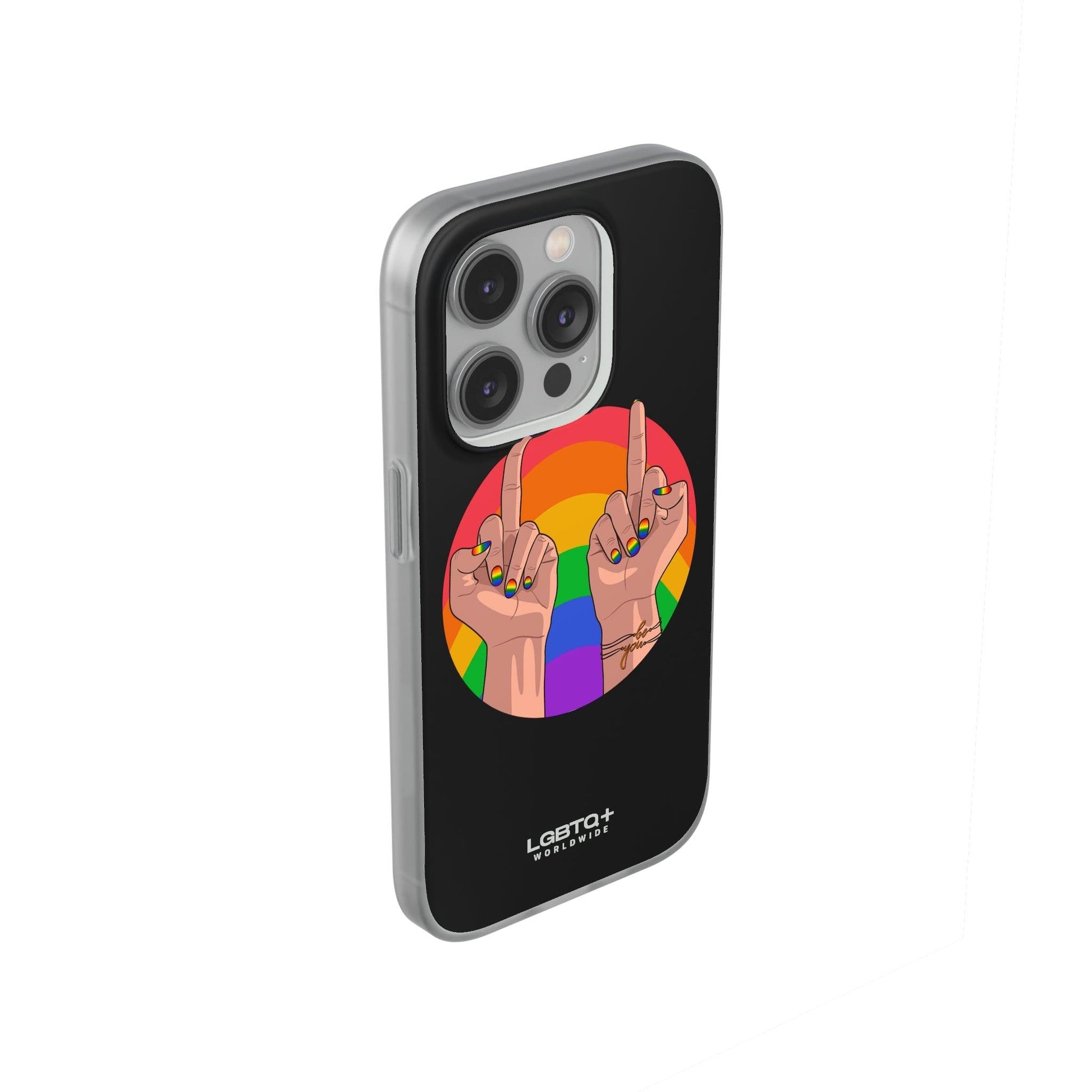 LGBTQWorldwide - ,,GIVE A FUCK" Flexible Handyhülle Accessories, Case, iPhone, iPhone Cases, Phone accessory, Phone Cases, Samsung Cases, silikon, Valentine's Day promotion lgbtq Bekleidung Accessoires unisex Zubehör