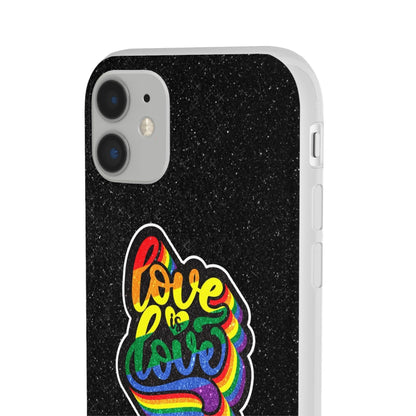 LGBTQWorldwide - ,,LIEBE IST LIEBE" Flexible Handyhülle Accessories, Case, iPhone, iPhone Cases, Phone accessory, Phone Cases, Samsung Cases, Valentine's Day promotion lgbtq Bekleidung Accessoires unisex Zubehör