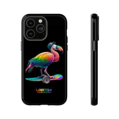 LGBTQWorldwide - ,,FLAMINGO" Doppelgehäuse Handyhülle Accessories, Glossy, iPhone Cases, Matte, Phone accessory, Phone Cases, Samsung Cases, tough, Valentine's Day Picks lgbtq Bekleidung Accessoires unisex Zubehör