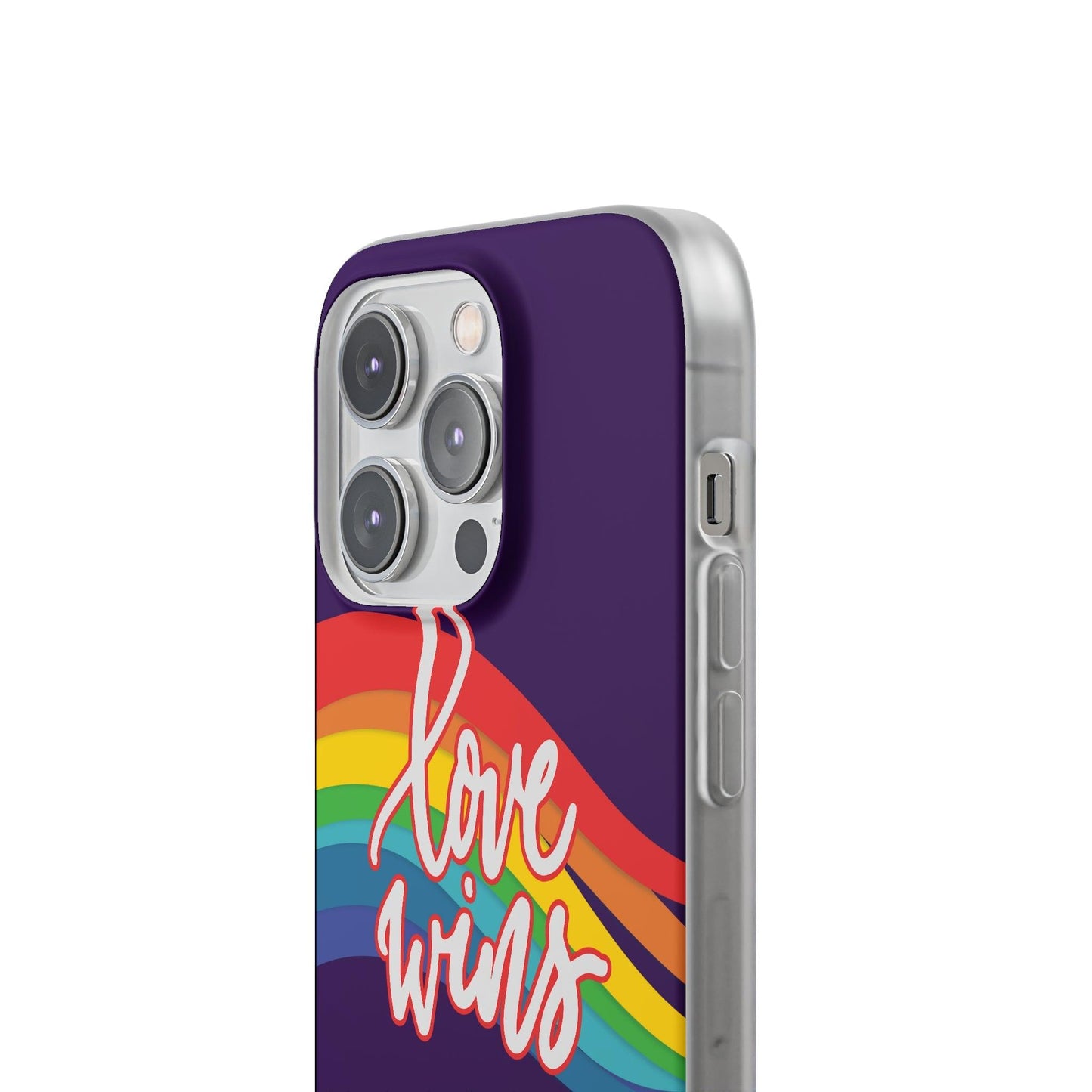 LGBTQWorldwide - ,,LIEBE GEWINNT" Flexible Handyhülle Accessories, Case, iPhone, iPhone Cases, Phone accessory, Phone Cases, Samsung Cases, silikon, Valentine's Day promotion lgbtq Bekleidung Accessoires unisex Zubehör