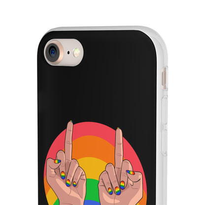 LGBTQWorldwide - ,,GIVE A FUCK" Flexible Handyhülle Accessories, Case, iPhone, iPhone Cases, Phone accessory, Phone Cases, Samsung Cases, silikon, Valentine's Day promotion lgbtq Bekleidung Accessoires unisex Zubehör